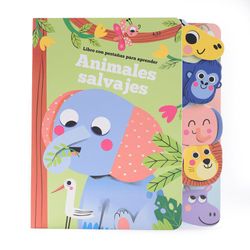 Libro c/pestañas para aprender sobre animales salvajes
