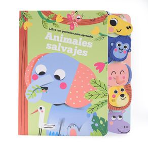 Libro c/pestañas para aprender sobre animales salvajes