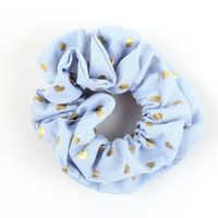 Scrunchie Celeste con Detalles Dorados - Viva