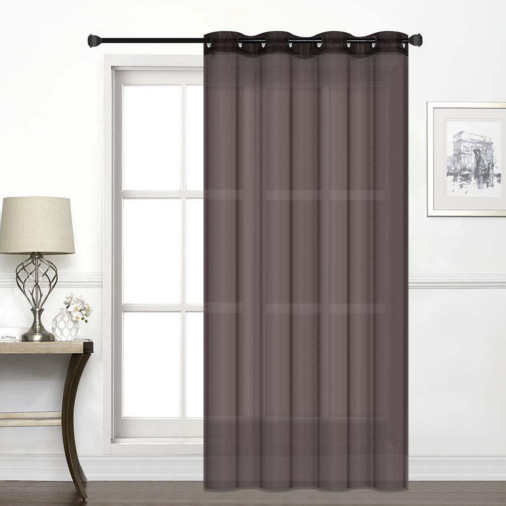 Cortina Voile de 140 x 240 Cm - Varios Colores Café