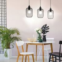 Lámpara de Colgar Wrington 3 Luces Negro