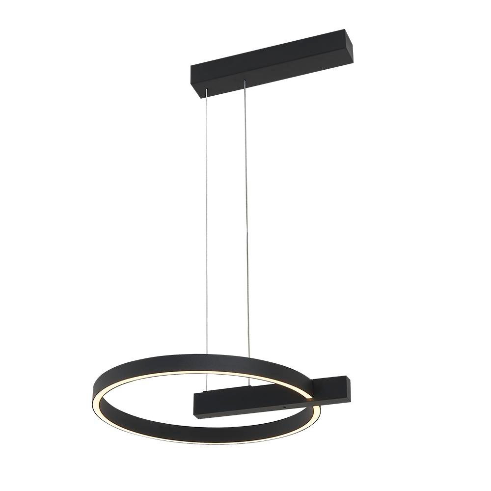 Lámpara Colgante LED Geométrica Negra Luz Cálida 34W Lámpara Led Colgante Geométrica Negra…