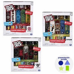 Set de Patinetas Para dedos Tech deck 6 Pzas