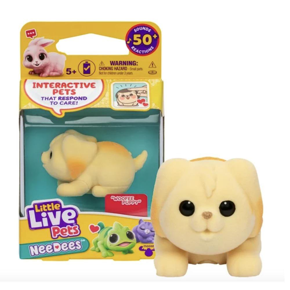 Mascota Interactiva Little Live Pets NeeDees Woofee Puppy con 50+ Sonidos y Reacciones 5+…