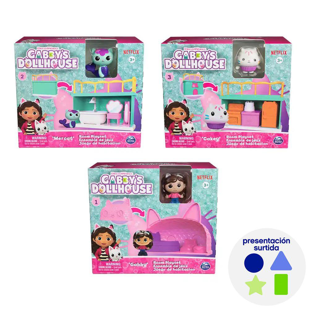 Set de Juego Gabby's Dollhouse Habitación con Figura y Accesorios Diseños Surtidos Set Min…