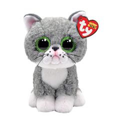 Peluche Gato Gris Fergus 15 Cm