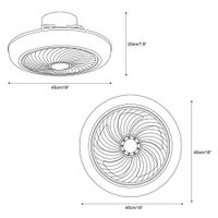Ventilador de Techo Blanco LED Control Remoto - Zlumini