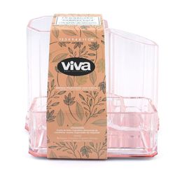Organizador de Cosméticos 2 Divisiones Rosa