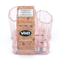 Organizador de Cosméticos 2 Divisiones Rosa