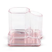 Organizador de Cosméticos 2 Divisiones Rosa