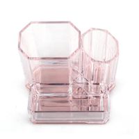 Organizador de Cosméticos 2 Divisiones Rosa