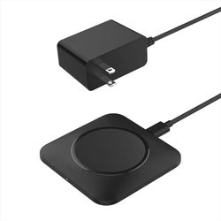 Base de Carga Negra Inalámbrica 15W