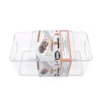 Bandeja Organizadora de Cosméticos Transparente con Asas