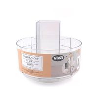 Organizador de Cosméticos Redondo Transparente