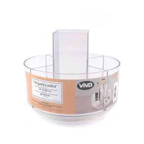 Organizador de Cosméticos Redondo Transparente
