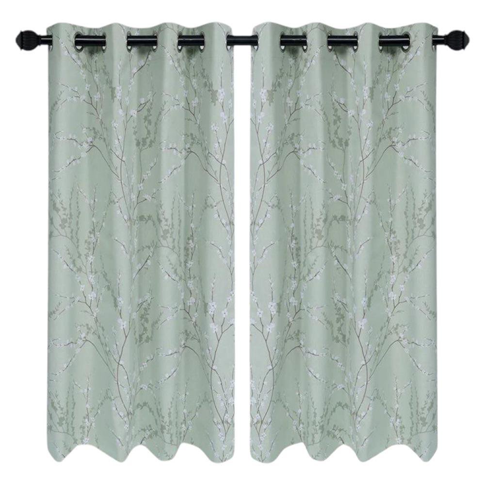 Set de 2 Cortinas 80% Blackout - Varios Colores Verde
