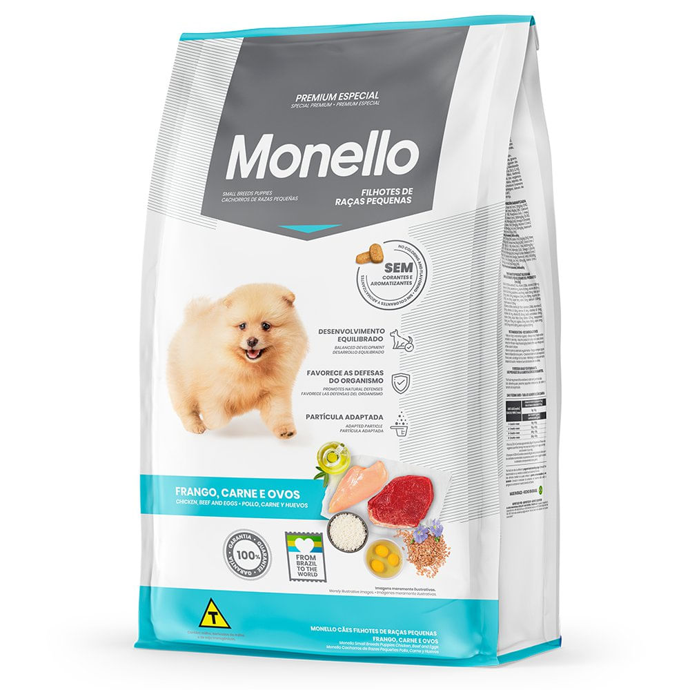 Concentrado para Cachorro Razas Pequeñas Premium Especial Sabor Pollo, Carne y Huevo Bolsa…