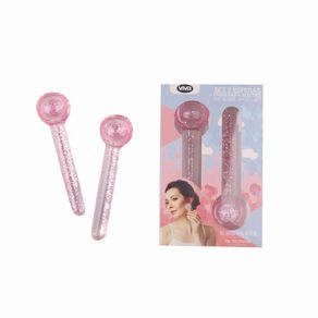 Set de 2 Esferas de Hielo para Rostro Color Rosa