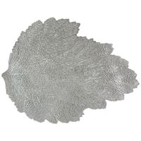 Individual Plateado con Forma de Hoja