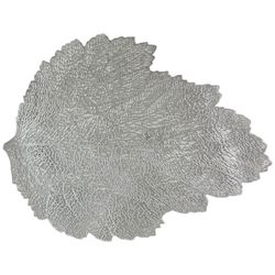 Individual Plateado con Forma de Hoja