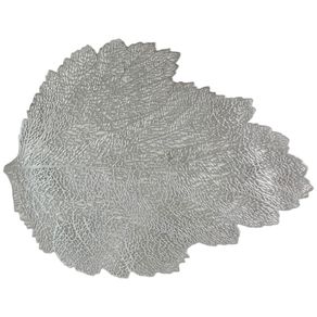 Individual Plateado con Forma de Hoja