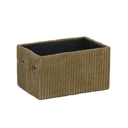 Caja Rectangular de Tela Café 20X20X16 Cm