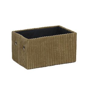 Caja Rectangular de Tela Café 20X20X16 Cm