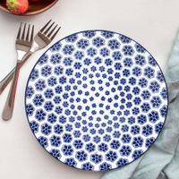 Set de 4 Platos para Postre Flores Azules 7.5 Plg