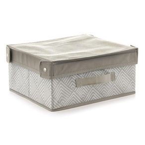 Caja Con Tapa 33X28X15 Cm Gris/Blanco - Elements