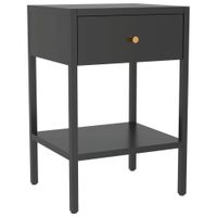 Mesa de Noche Minimalista Pilly Gris 40X35X60 Cm