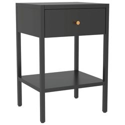 Mesa de Noche Minimalista Pilly Gris 40X35X60 Cm