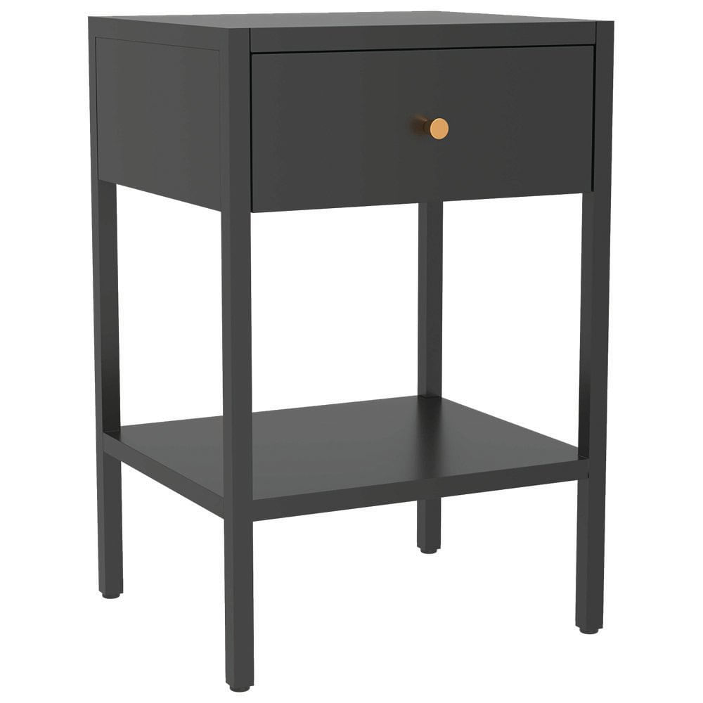 Mesa de Noche Pilly 40 x 35 x 60 cm Color Gris Mesa de Noche Pilly Gris