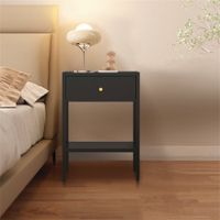 Mesa de Noche Minimalista Pilly Gris 40X35X60 Cm