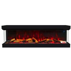 Chimenea Rectangular de Vidrio Templado con 7 Llamas Distintas