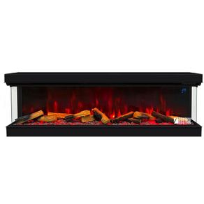Chimenea Rectangular de Vidrio Templado con 7 Llamas Distintas