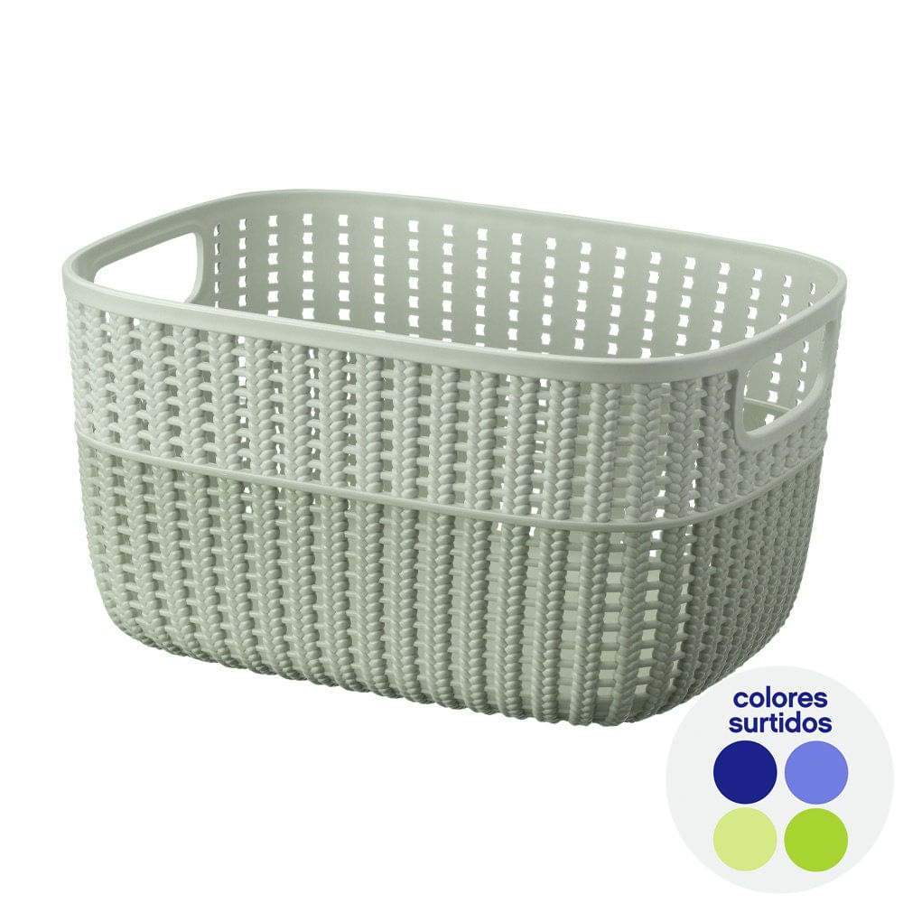Set de 2 Canastas Organizadoras Knitty 6.8 L Color Surtido