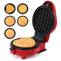 Máquina Para Wafles y Pancakes Roja