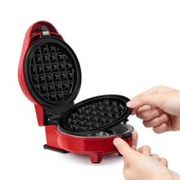 Máquina Para Wafles y Pancakes Roja
