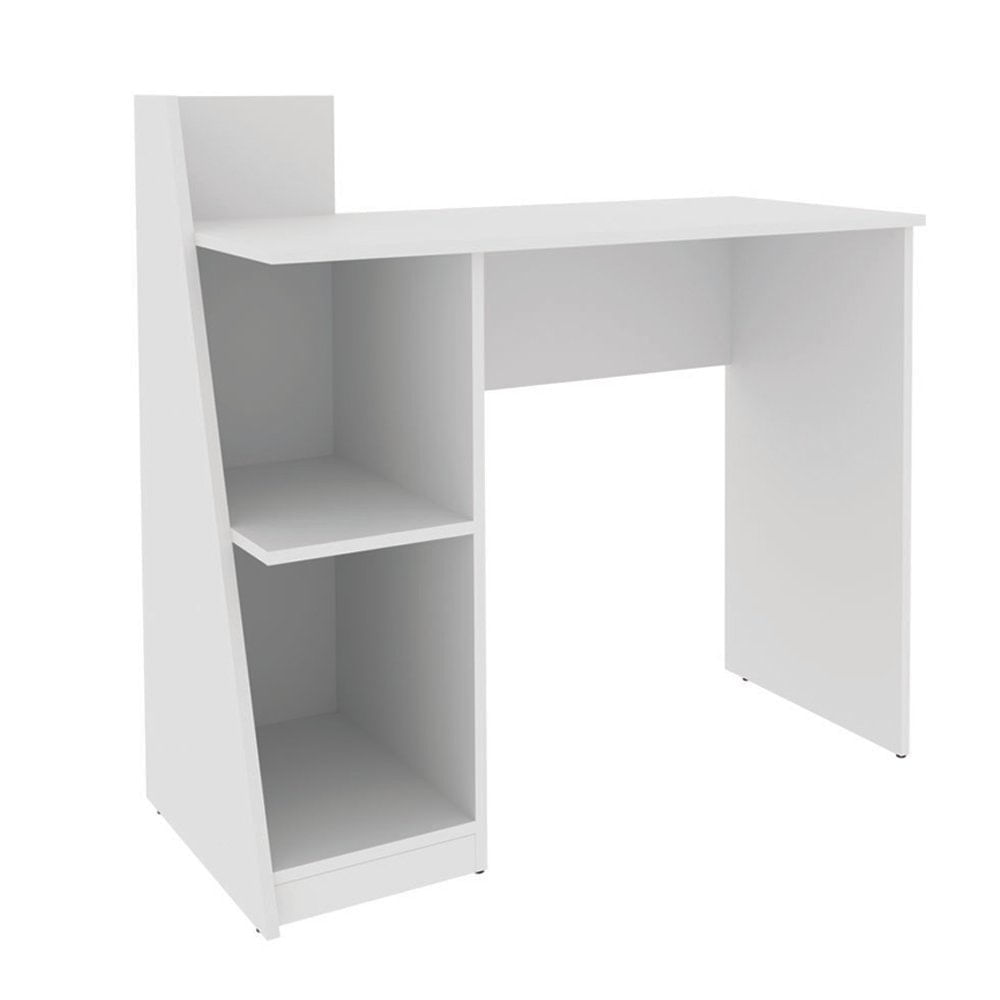 Escritorio Fiore con Repisas Laterales 90 x 45 x 91 Cm - Varios Colores Blanco