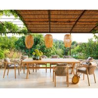 Silla Con Brazos Beige 58x66x76 Cm - Hesperide
