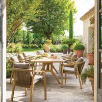 Silla Con Brazos Beige 58x66x76 Cm - Hesperide