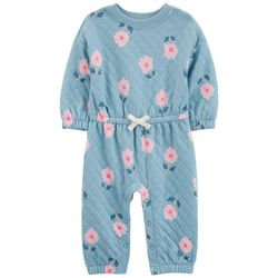 Mameluco de Punto Doble con Estampado Floral para Niña - Varias Tallas