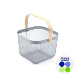 Canasta de Metal con Agarrador Colores Surtidos