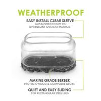 Protectores de Exterior para Muebles Rectangulares 8 Pzas
