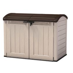 Bodega de Resina Exterior Ultra Beige con Tapa Marrón