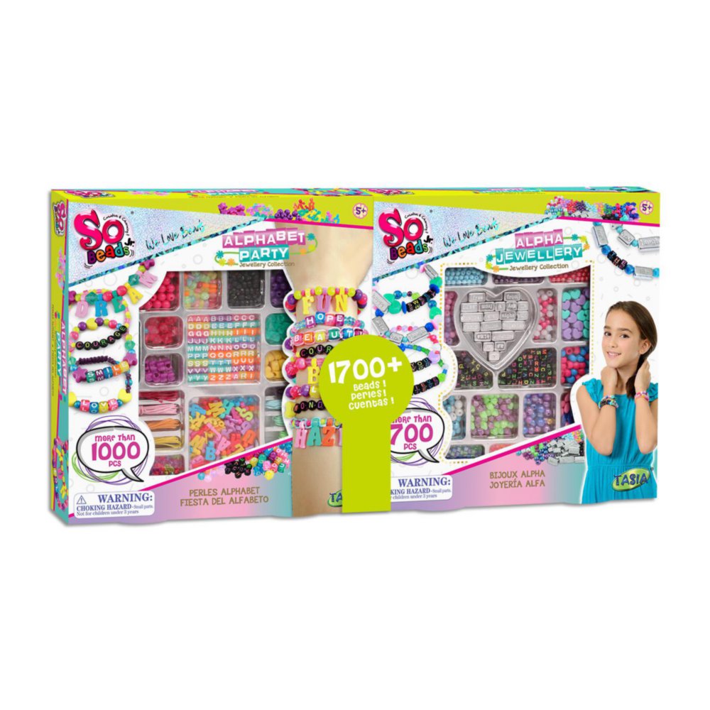 Set de Joyería Personalizable del Alfabeto de 1,700+ Piezas para 5+ Años Paquete de Joyas…