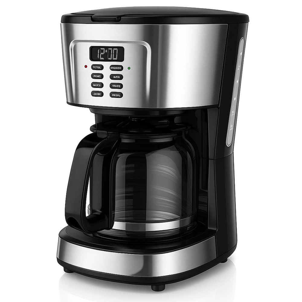 Cafetera Digital por Goteo de 1.5 L Color Plateado con Negro