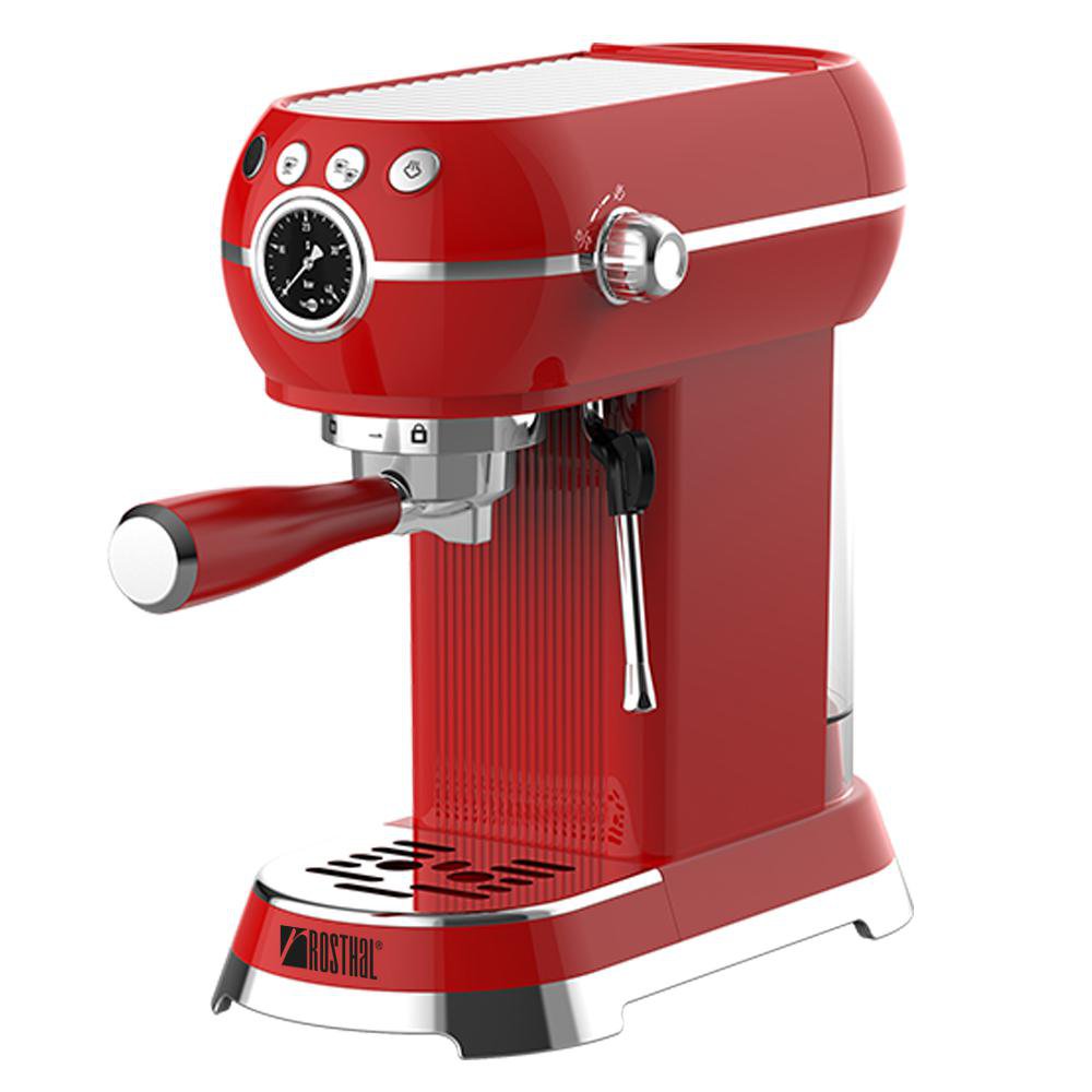 Máquina para Café Espresso de 15 Bares con Tanque de 1 L Color Rojo