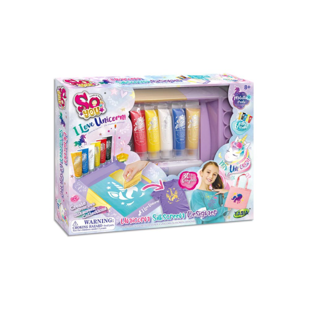 Set Diseñador de Serigrafía de Unicornio para 8+ Años Diseñador De Serigrafía Unicornio
