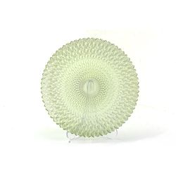 Plato Base de Vidrio Verde Transparente